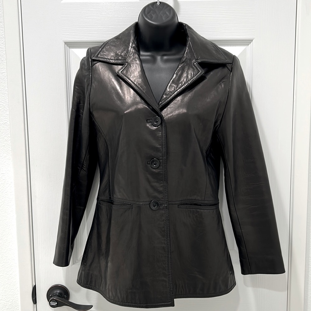 Anonymous John Carlisle black Soft Leather Jacket XS